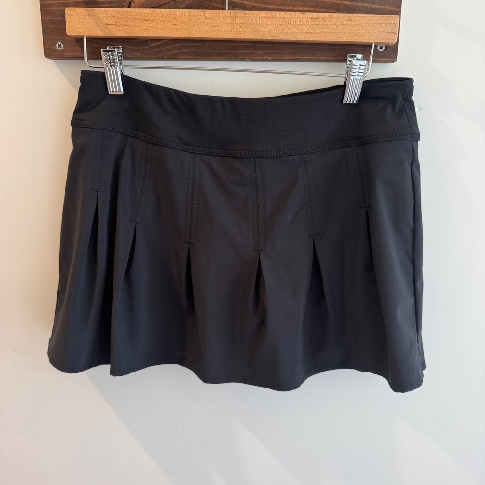 Athleta Black Pleated Athletic‎ Skort Tennis Golf Skirt Size S